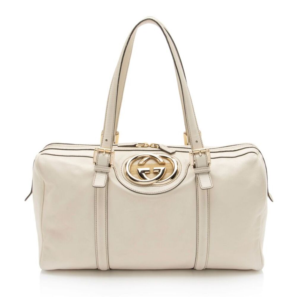 Gucci Leather Britt Boston Bag